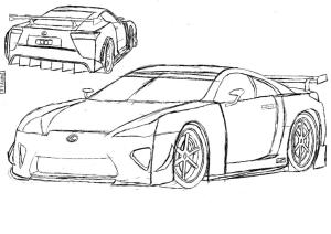 Spor Araba boyama sayfası,  coloring page, Lexus LFA, 