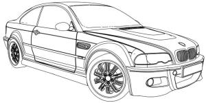 Spor Araba boyama sayfası,  coloring page, Hız tutkunları için klasik BMW, 