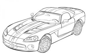 Spor Araba boyama sayfası,  coloring page, Dodge Viper, 