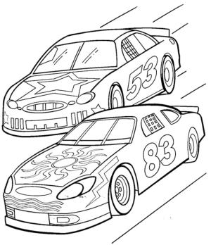 Spor Araba boyama sayfası,  coloring page, Yarışma arabaları, 