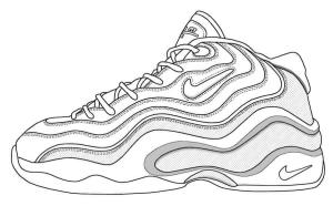 Spor Ayakkabı boyama sayfası,  coloring page, Nike, 