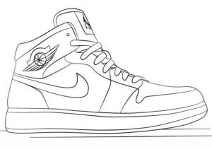 Spor Ayakkabı boyama sayfası,  coloring page, Air Jordan 1 Ayakkabılar, 