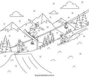 Spor boyama sayfası – evde etkinlik, ücretsiz yazdır