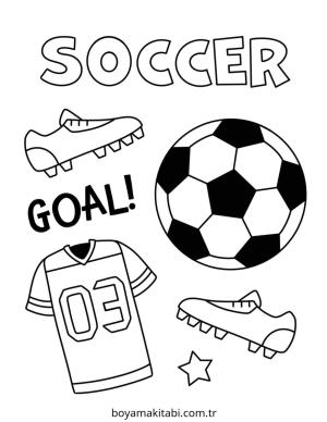 Spor boyama sayfası – çocuk aktivitesi, PDF indir