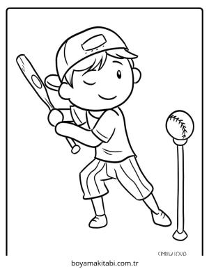 Spor boyama sayfası – PDF indir, sevimli karakter