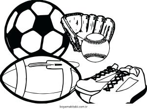 Spor boyama sayfası – keyifli zaman, renkli çizimler