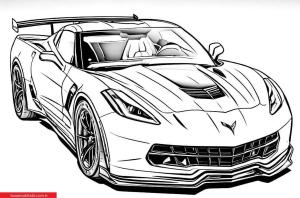 Yarış Arabası boyama sayfası, Sports Race Car coloring page, , 