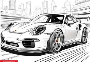 Yarış Arabası boyama sayfası, Sports Race Car coloring page, , 