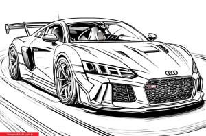 Yarış Arabası boyama sayfası, Sports Race Car coloring page, , 