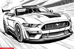 Yarış Arabası boyama sayfası, Sports Race Car coloring page, , 