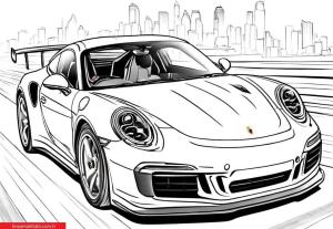 Yarış Arabası boyama sayfası, Sports Race Car coloring page, , 