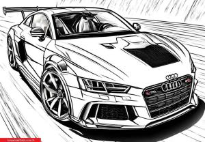 Yarış Arabası boyama sayfası, Sports Race Car coloring page, , 