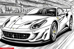 Yarış Arabası boyama sayfası, Sports Race Car coloring page, , 