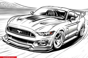 Yarış Arabası boyama sayfası, Sports Race Car coloring page, , 