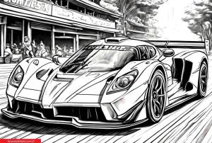 Yarış Arabası boyama sayfası, Sports Race Car coloring page, , 