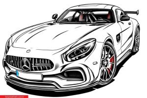 Yarış Arabası boyama sayfası, Sports Race Car coloring page, , 