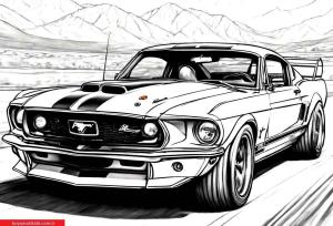 Yarış Arabası boyama sayfası, Sports Race Car coloring page, , 