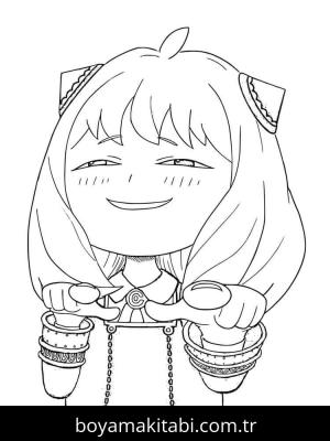 Spy x Family boyama sayfası – sanatsal çalışma, çocuklar için