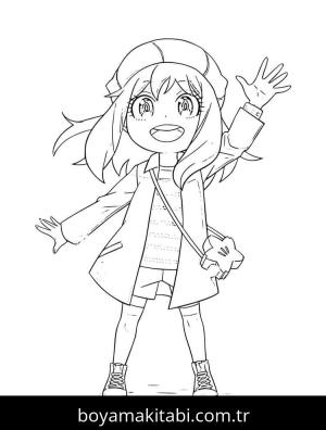 Spy x Family boyama sayfası – çizgi film temalı, basit çizim