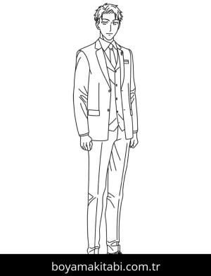 Spy x Family boyama sayfası – el becerilerini geliştirir, boyama çalışması