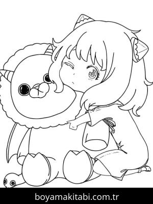 Spy x Family boyama sayfası – çocuk aktivitesi, PDF indir