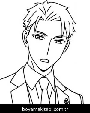 Spy x Family boyama sayfası – kolay boyama, eğitici aktivite