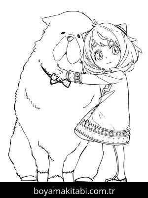 Spy x Family boyama sayfası – keyifli zaman, renkli çizimler