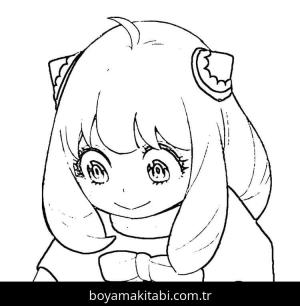 Spy x Family boyama sayfası – çocuklar için, çizgi film temalı