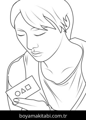 Squid Game boyama sayfası – el becerilerini geliştirir, boyama çalışması