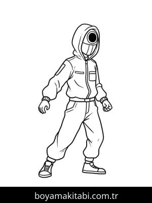 Squid Game boyama sayfası – ücretsiz yazdır, boyama etkinliği