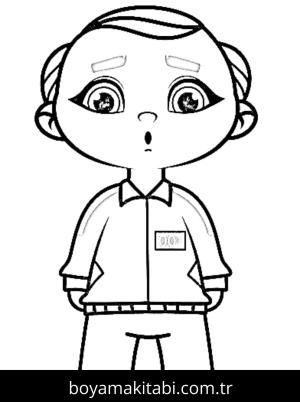 Squid Game boyama sayfası – sanatsal çalışma, çocuklar için