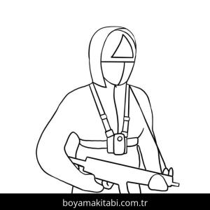 Squid Game boyama sayfası – keyifli zaman, renkli çizimler