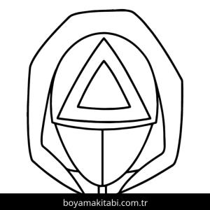 Squid Game boyama sayfası – kolay boyama, eğitici aktivite