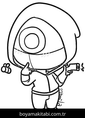 Squid Game boyama sayfası – boyama çalışması, yaratıcılığı geliştirir