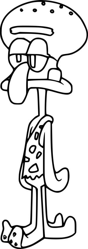 Squidward boyama sayfası, Squidward coloring page, , 