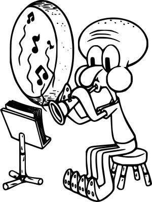 Squidward boyama sayfası, Squidward coloring page, , 