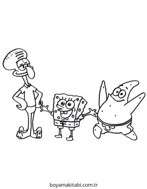 Squidward boyama sayfası – eğlenceli etkinlik, el becerilerini geliştirir