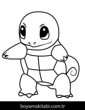 Squirtle boyama sayfası – çocuklar için, çizgi film temalı