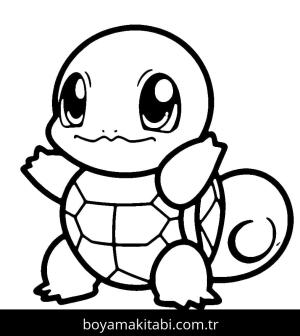 Squirtle boyama sayfası – eğlenceli etkinlik, el becerilerini geliştirir