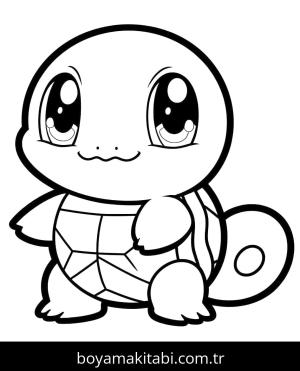 Squirtle boyama sayfası – boyama etkinliği, çocuk aktivitesi