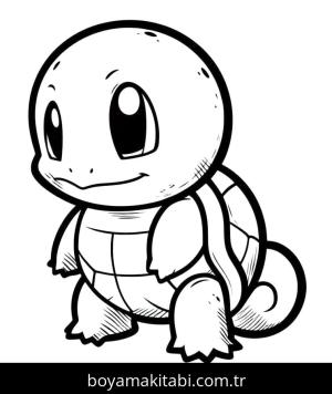 Squirtle boyama sayfası – renkli çizimler, okul öncesi
