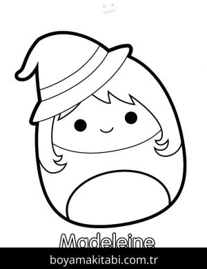 Squishmallow boyama sayfası – çocuklar için, çizgi film temalı