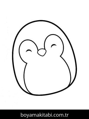 Squishmallow boyama sayfası – sanatsal çalışma, çocuklar için