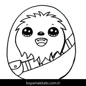 Squishmallow boyama sayfası – çizgi film temalı, basit çizim