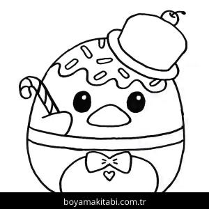 Squishmallow boyama sayfası – okul öncesi, evde etkinlik