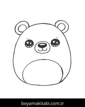 Squishmallow boyama sayfası – çocuk aktivitesi, PDF indir