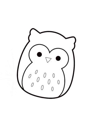 Squishmallow boyama sayfası,  coloring page, Squishmallow Hoot, 