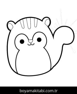 Squishmallow boyama sayfası – çizgi film temalı, basit çizim