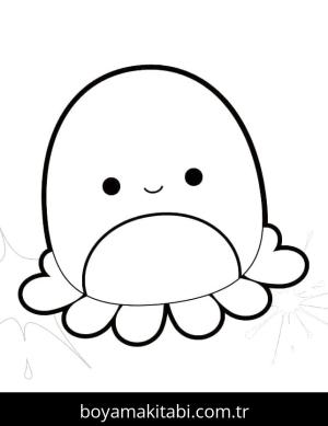 Squishmallow boyama sayfası – sevimli karakter, sanatsal çalışma