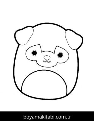 Squishmallow boyama sayfası – kolay boyama, eğitici aktivite